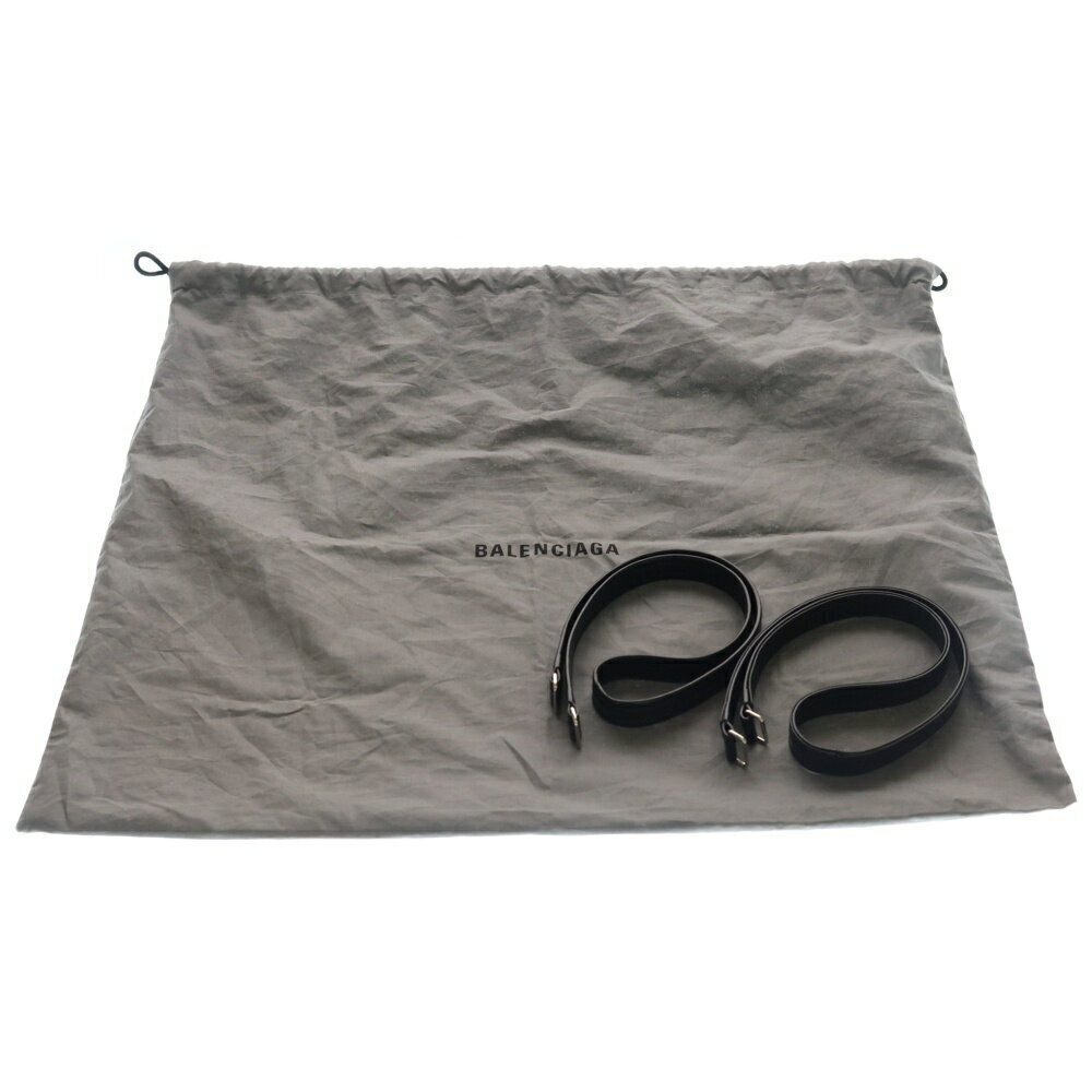 BALENCIAGA Barbes Shopper Leather Tote Bag Black - Picture 6 of 6